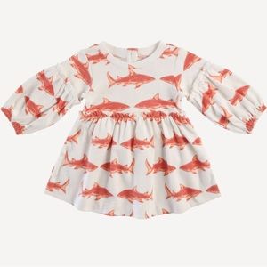 NWT Kate Quinn Bubble Sleeve Organic Cotton Dress